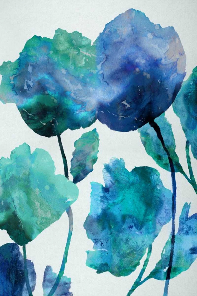 Aqua Blossom Triptych III art print by Vanessa Austin for $57.95 CAD
