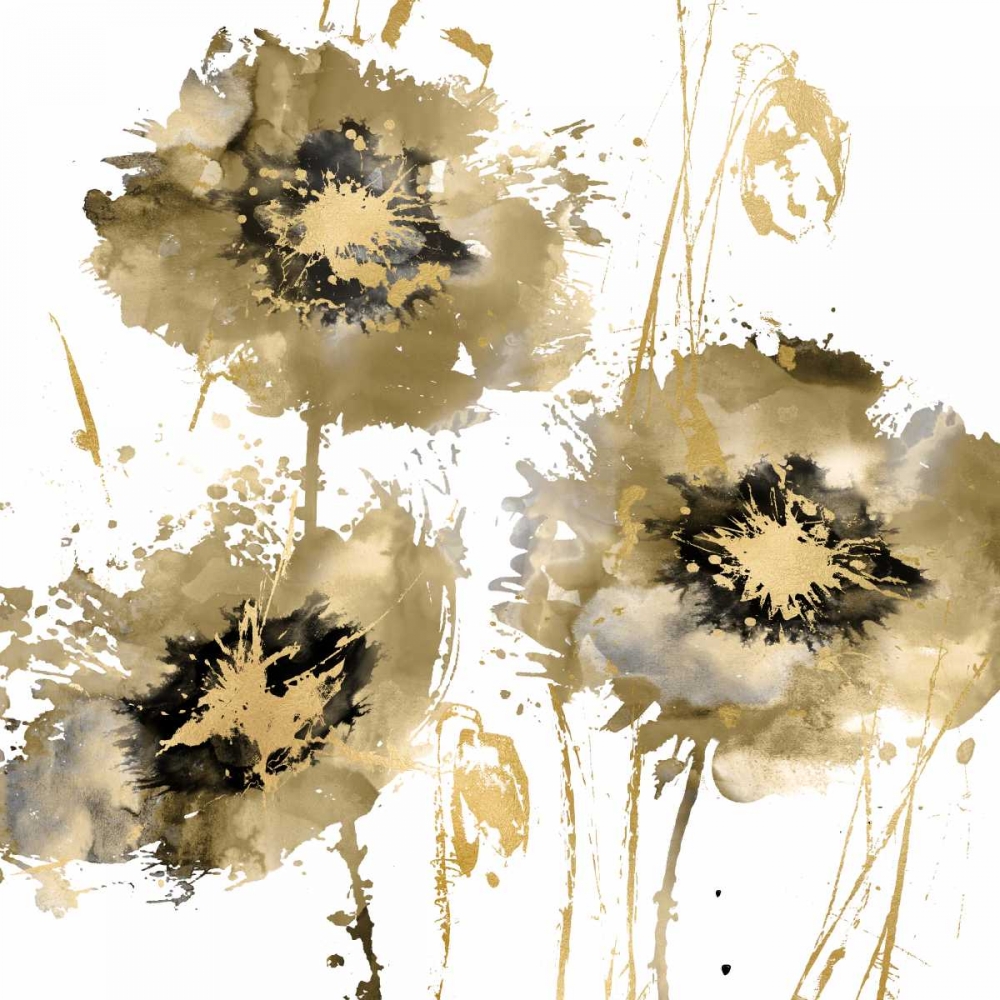 Flower Burst Trio in Gold art print by Vanessa Austin for $57.95 CAD
