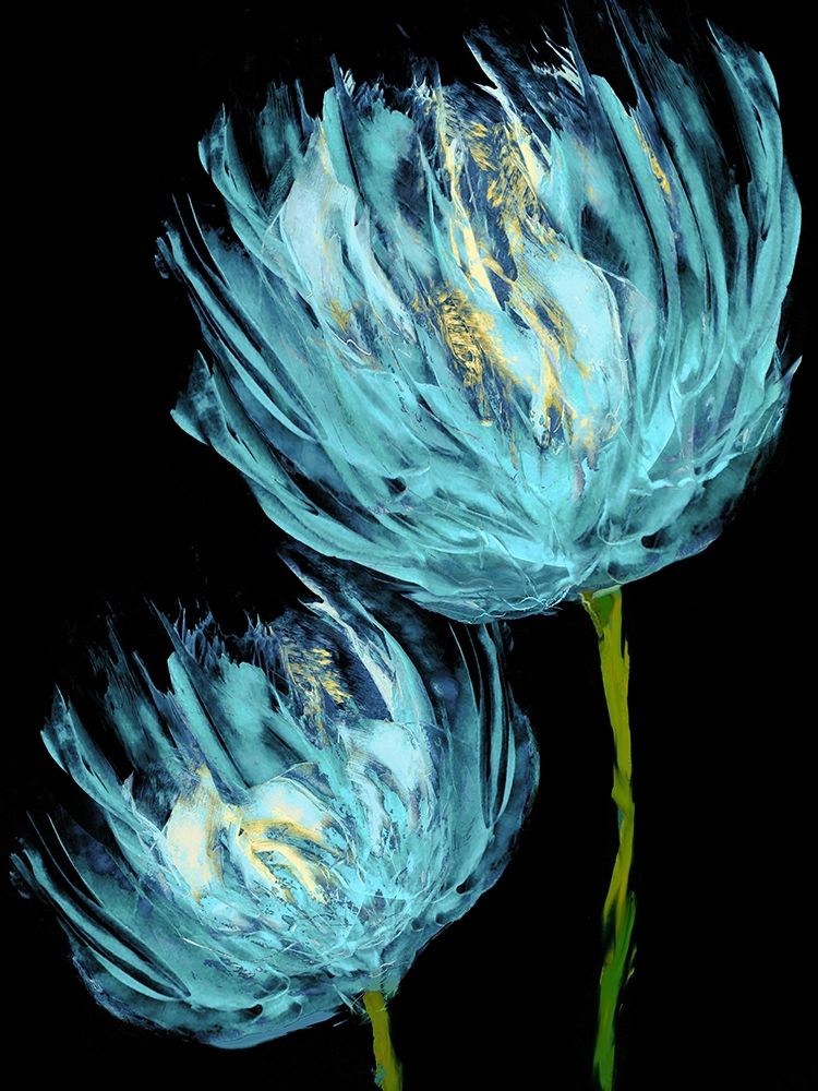 Aqua Tulips II art print by Vanessa Austin for $57.95 CAD