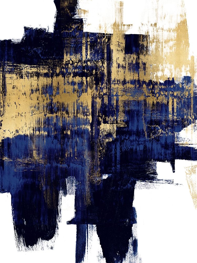 Dynamic Gold on Blue I art print by Alex Wise for $57.95 CAD