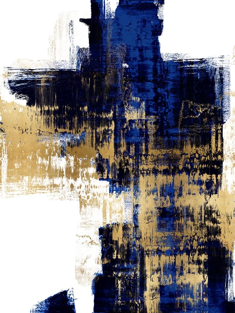 Dynamic Gold on Blue II art print by Alex Wise for $57.95 CAD