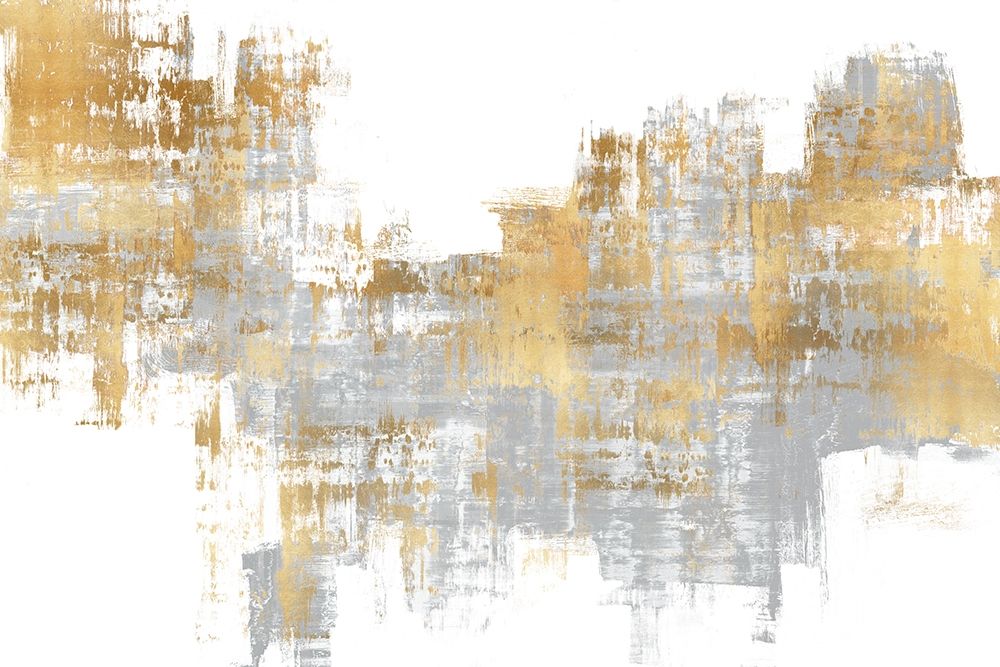 Dynamic Gold on Grey I art print by Alex Wise for $57.95 CAD