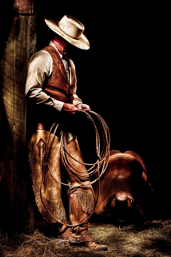 Cowboy With A Rope art print by Robert Dawson for $57.95 CAD