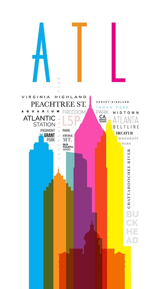 Atlanta Streets City Signs art print by Somerset for $57.95 CAD