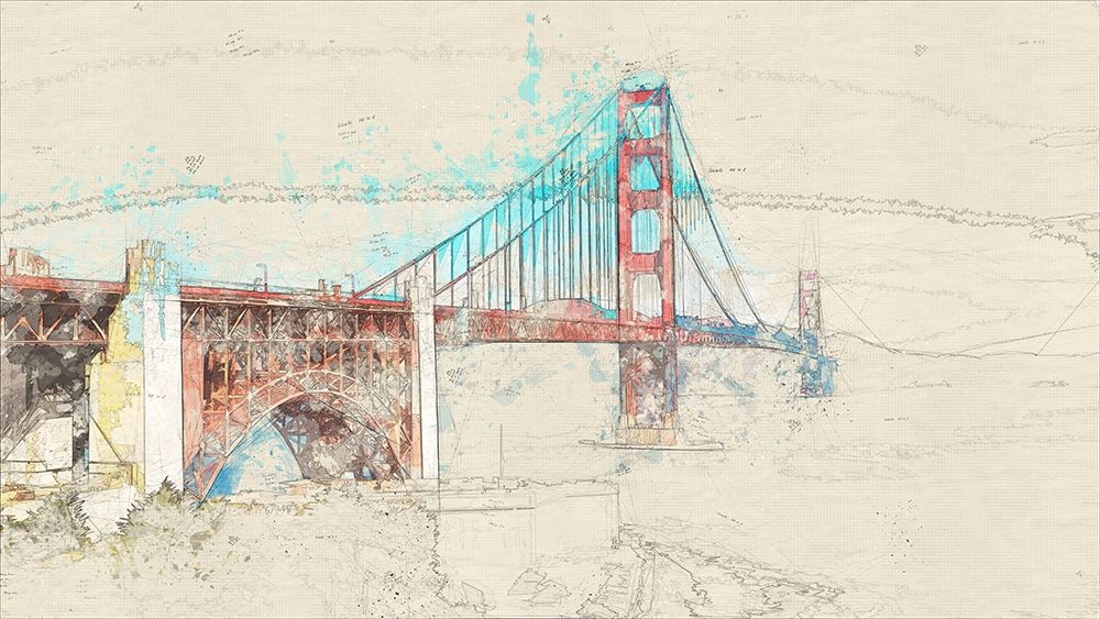 Golden Gate Architecture art print by Ronald Bolokofsky for $57.95 CAD