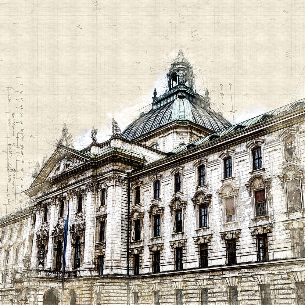 Munich Courthouse  art print by Ronald Bolokofsky for $57.95 CAD