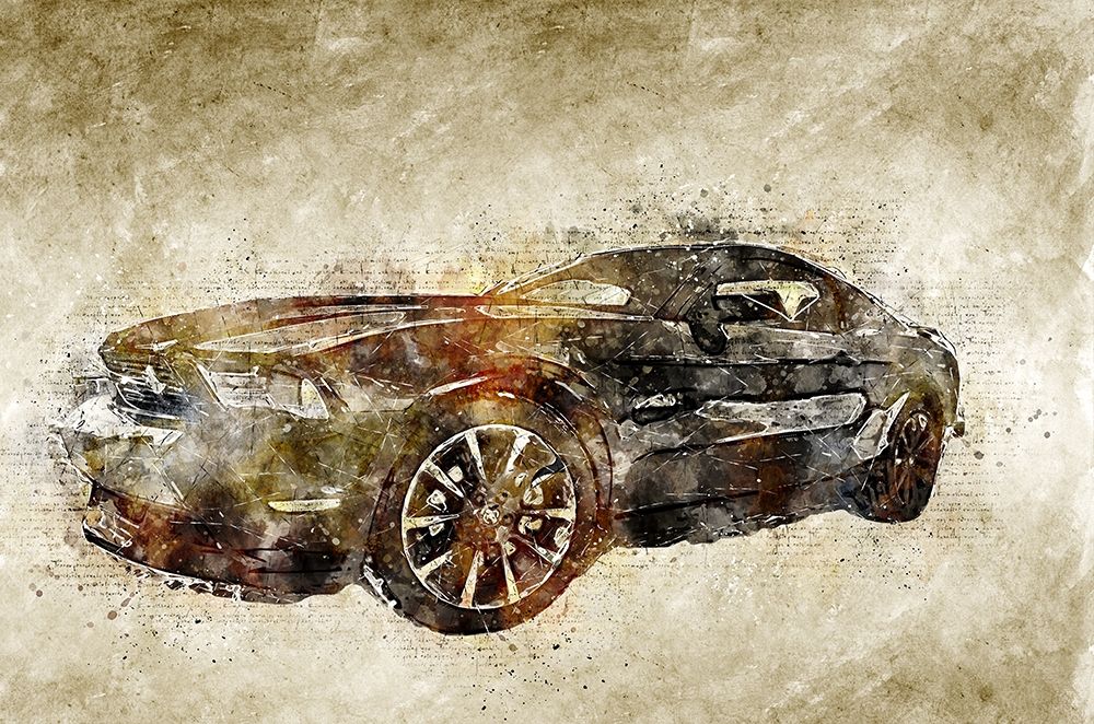 Ford Mustang art print by Ronald Bolokofsky for $57.95 CAD