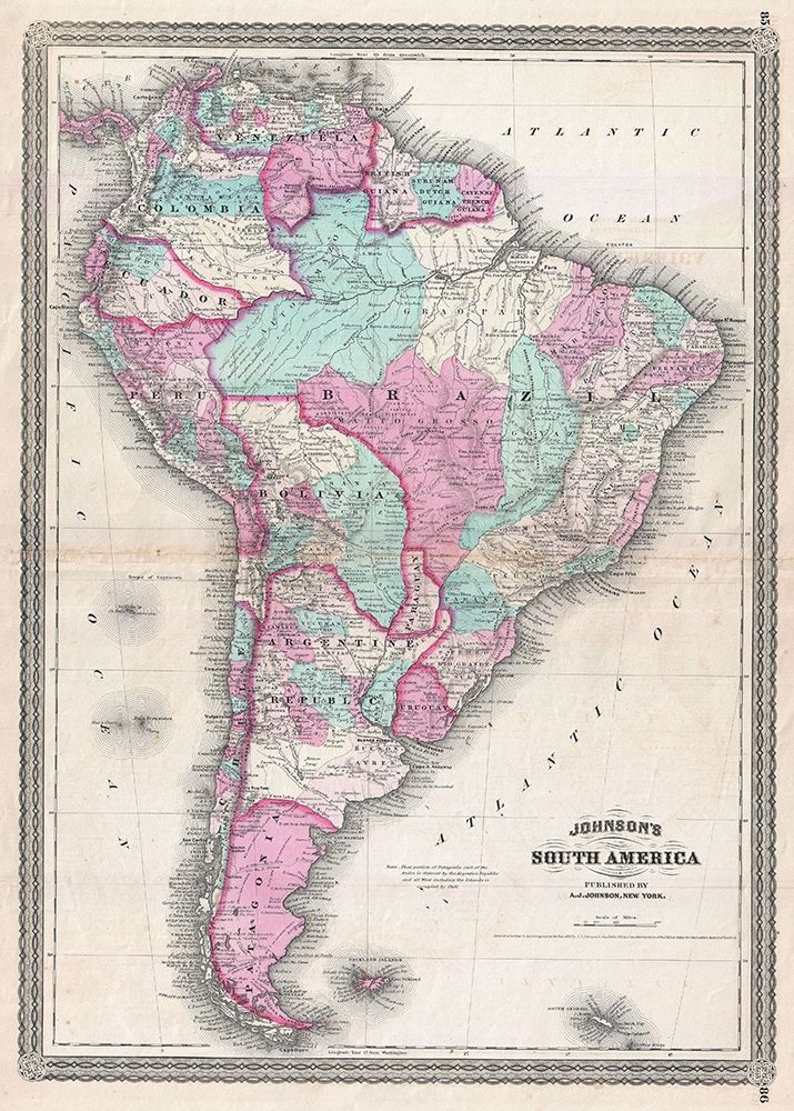 1870_Johnson_Map_of_South_America_ art print by Johnson for $57.95 CAD