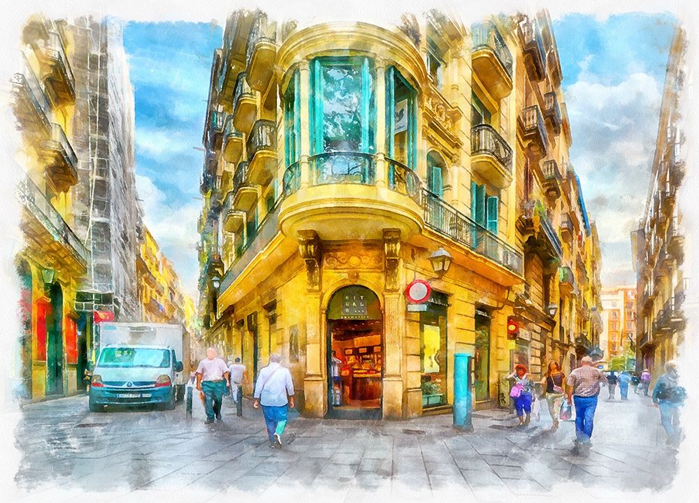 Barcelona art print by Ronald Bolokofsky for $57.95 CAD