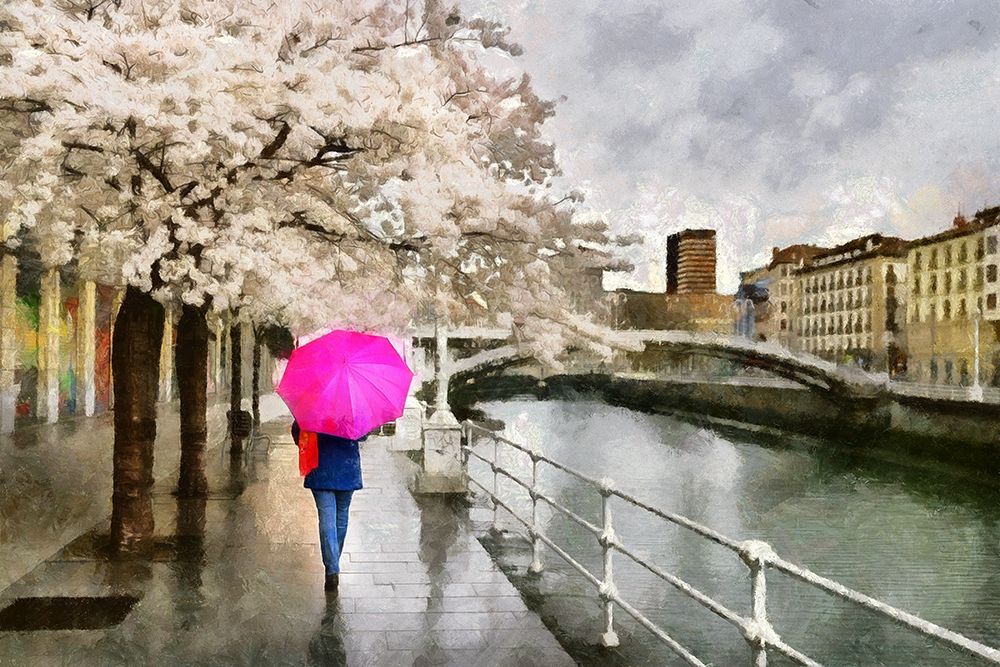 Pink Umbrella art print by Ronald Bolokofsky for $57.95 CAD