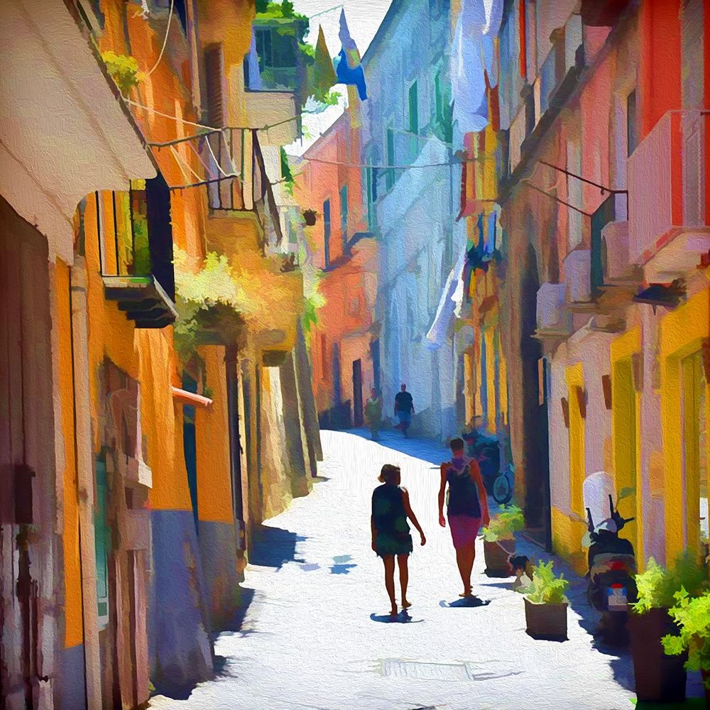 Steep Narrow Street art print by Ronald Bolokofsky for $57.95 CAD