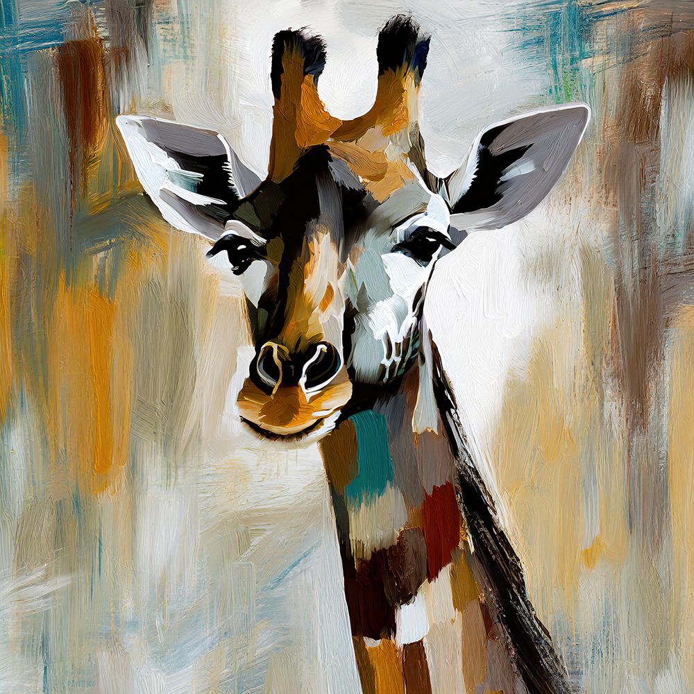 Patchwork Giraffe art print by Ronald Bolokofsky for $57.95 CAD