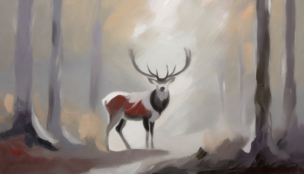 Aspen Forest Stag art print by Ronald Bolokofsky for $57.95 CAD