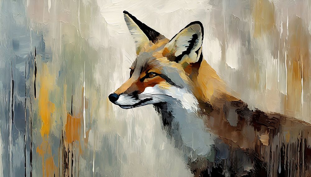Fox of the Abstract Forest art print by Ronald Bolokofsky for $57.95 CAD