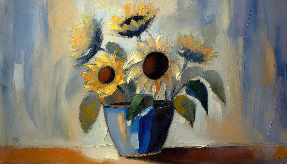 Potted Sunflower Bouquet I art print by Ronald Bolokofsky for $57.95 CAD