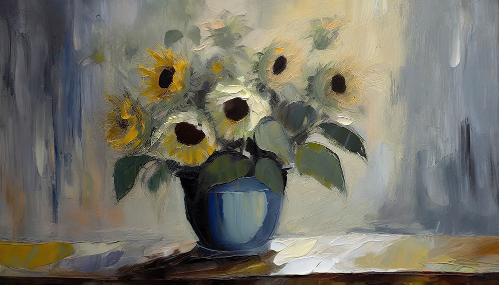 Potted Sunflower Bouquet IV art print by Ronald Bolokofsky for $57.95 CAD