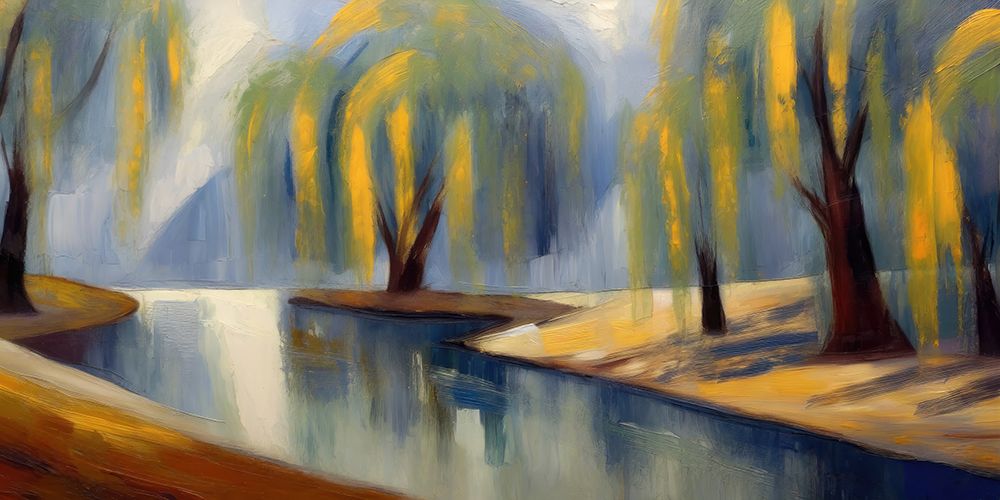 Weeping Willows I art print by Ronald Bolokofsky for $57.95 CAD
