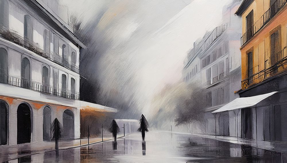 Rain on Rue de Rivoli art print by Ronald Bolokofsky for $57.95 CAD