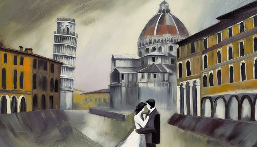 Romance In Pisa art print by Ronald Bolokofsky for $57.95 CAD