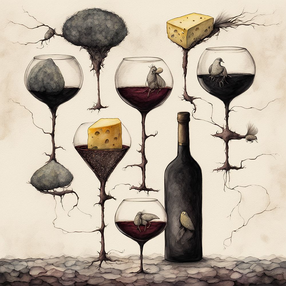The Wine And Cheese Tree art print by Ronald Bolokofsky for $57.95 CAD