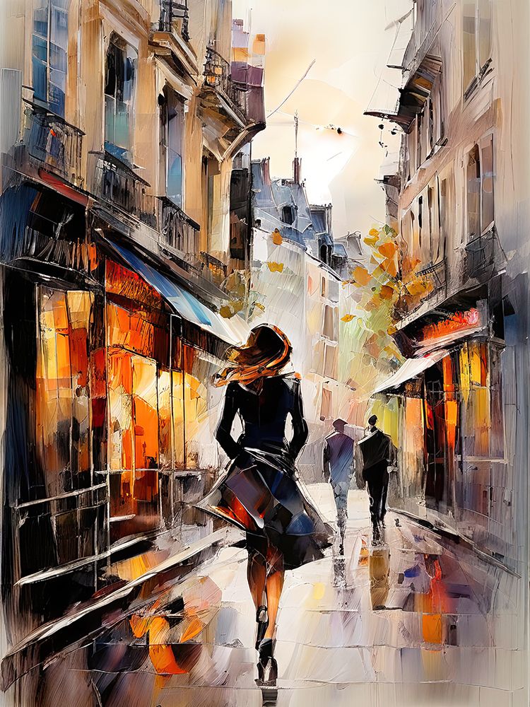 Walking In Rain art print by Ronald Bolokofsky for $57.95 CAD