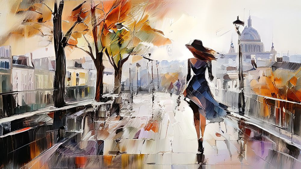 Walking In The Rain art print by Ronald Bolokofsky for $57.95 CAD
