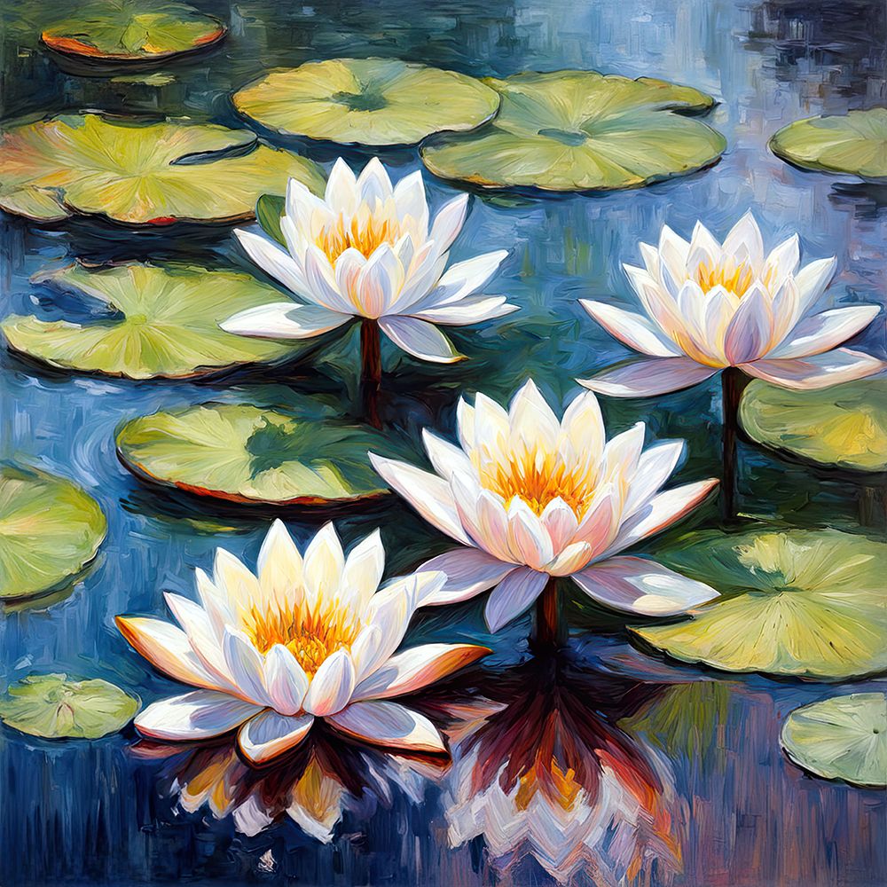 Water Lily Pond art print by Ronald Bolokofsky for $57.95 CAD