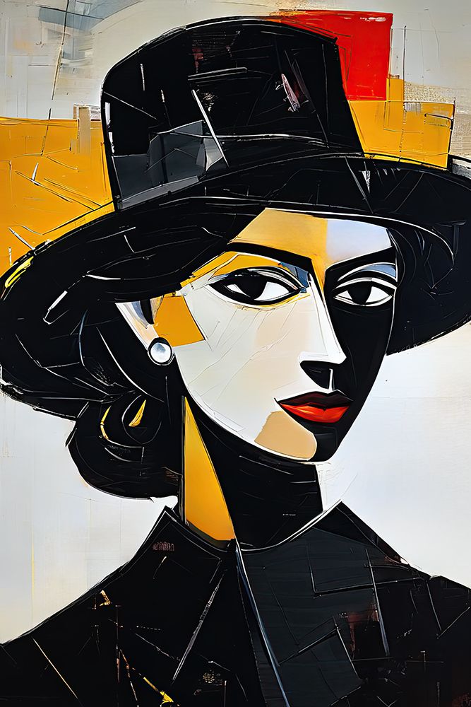 Woman In Black And Yellow. art print by Ronald Bolokofsky for $57.95 CAD