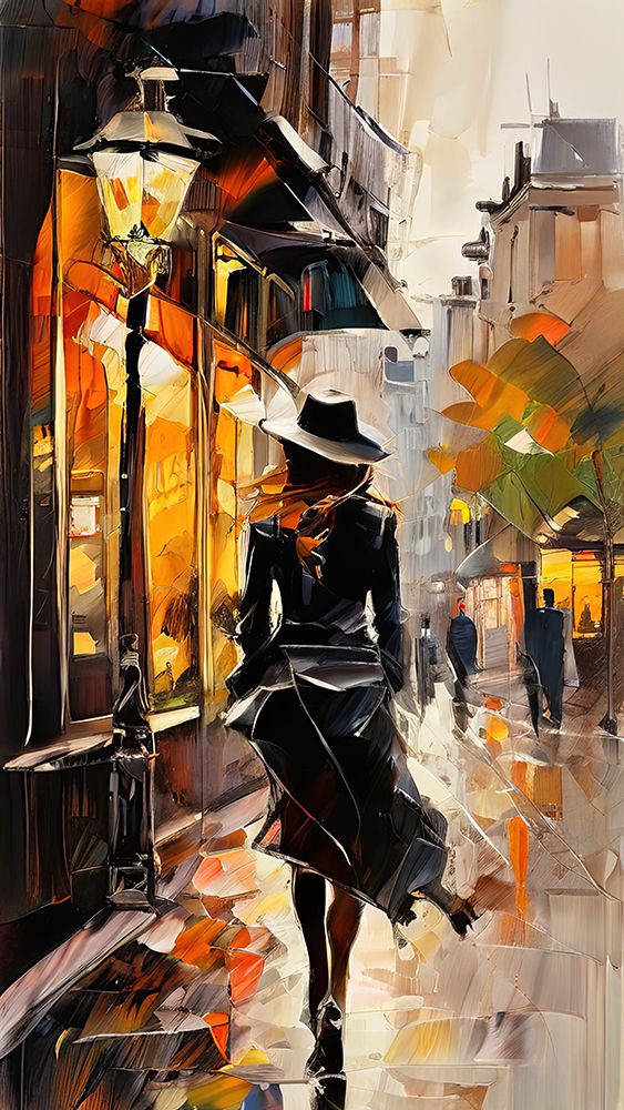Woman In White Hat art print by Ronald Bolokofsky for $57.95 CAD