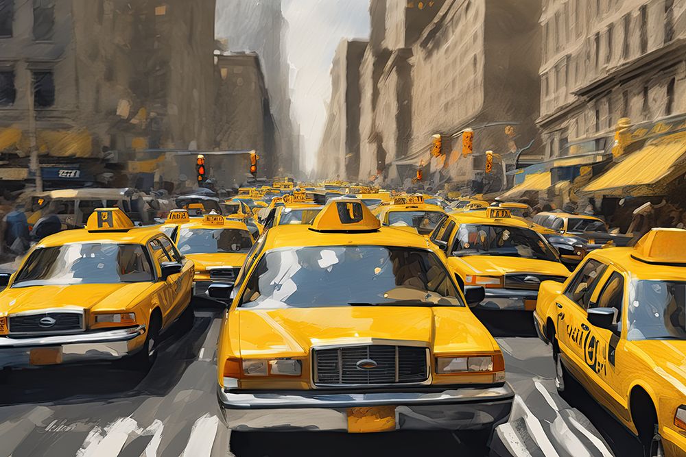 Yellow Rush Hour art print by Ronald Bolokofsky for $57.95 CAD