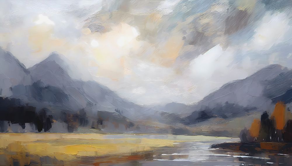 Cloudy Mountainside art print by Ronald Bolokofsky for $57.95 CAD