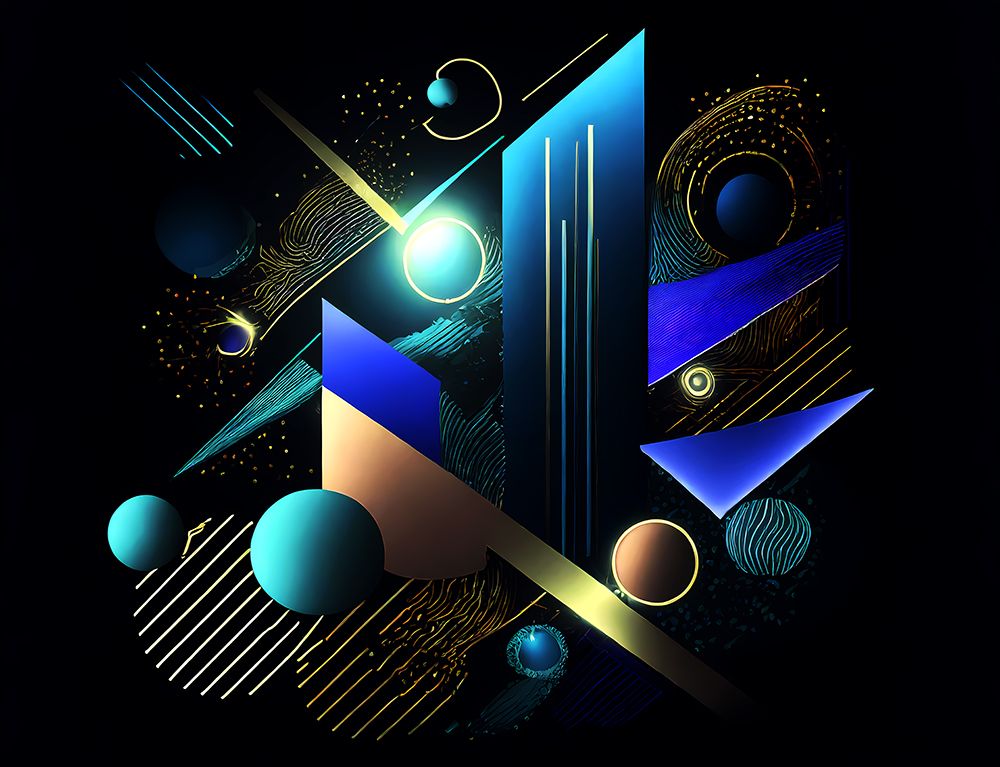 Colorful Space Odyssey art print by Ronald Bolokofsky for $57.95 CAD