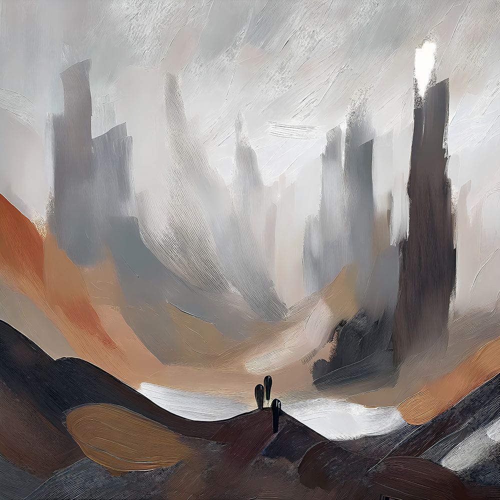 Dusty Cityscape art print by Ronald Bolokofsky for $57.95 CAD