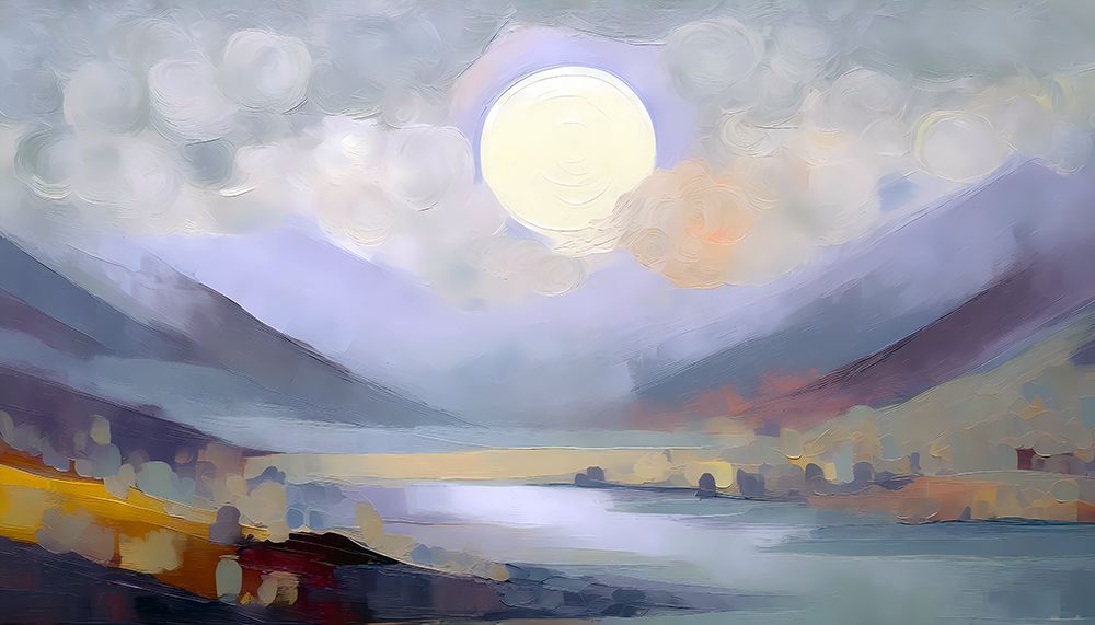 Full Moon Over Lake art print by Ronald Bolokofsky for $57.95 CAD