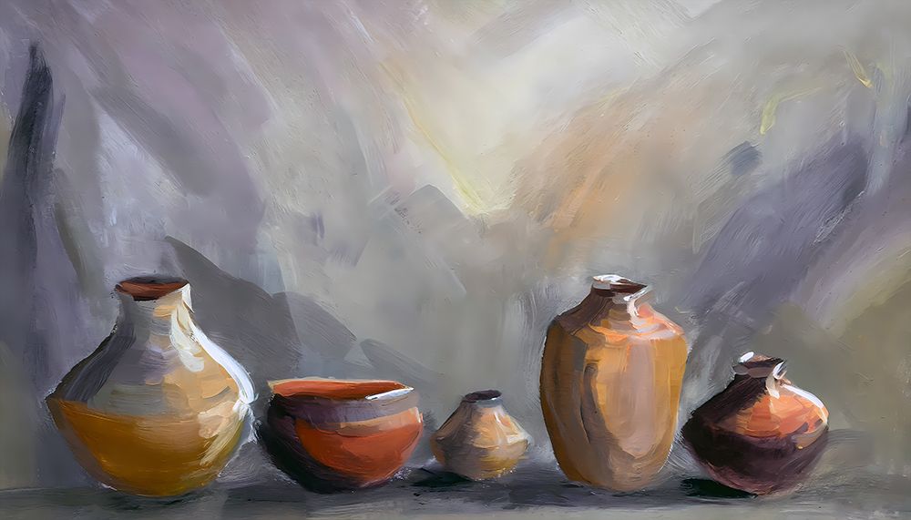 Pottery On Shelf art print by Ronald Bolokofsky for $57.95 CAD