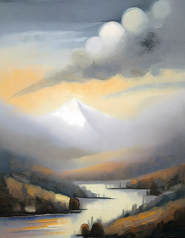 Serene Mountain Lake art print by Ronald Bolokofsky for $57.95 CAD