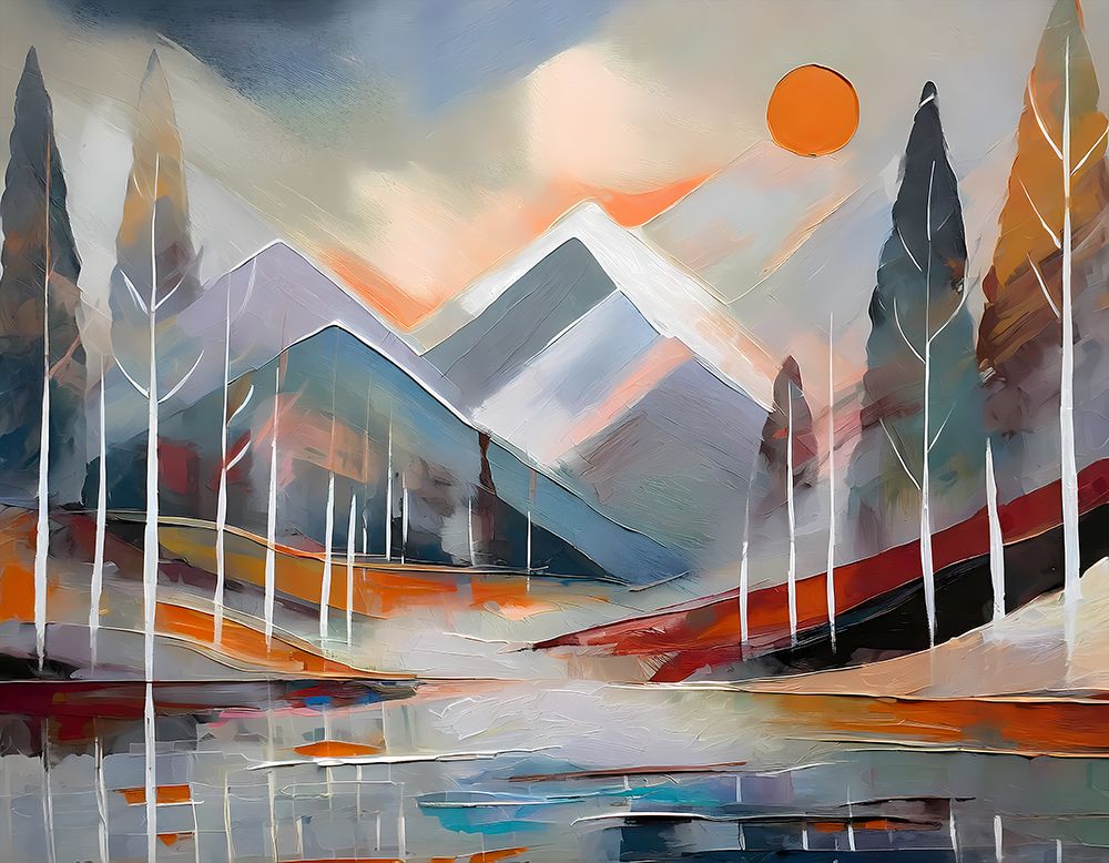 Serene Mountain Sunset art print by Ronald Bolokofsky for $57.95 CAD