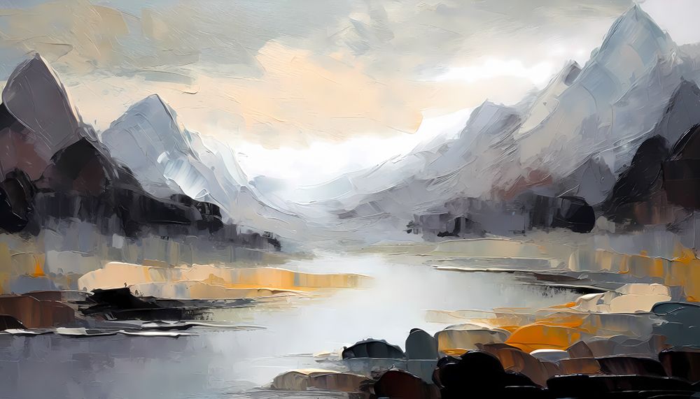 Serene Mountains art print by Ronald Bolokofsky for $57.95 CAD