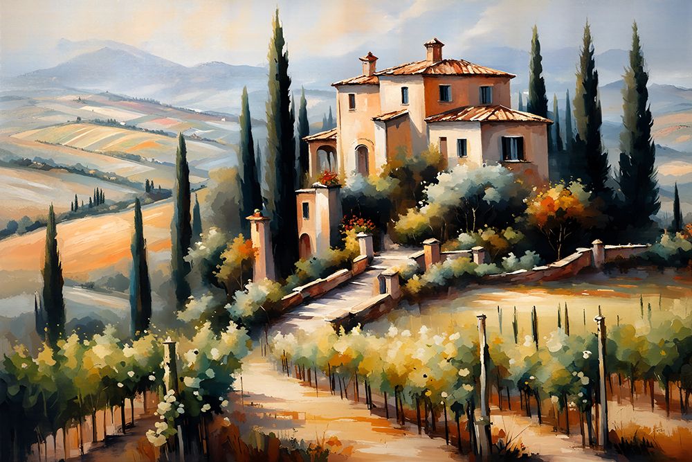 Tuscan Villa art print by Ronald Bolokofsky for $57.95 CAD