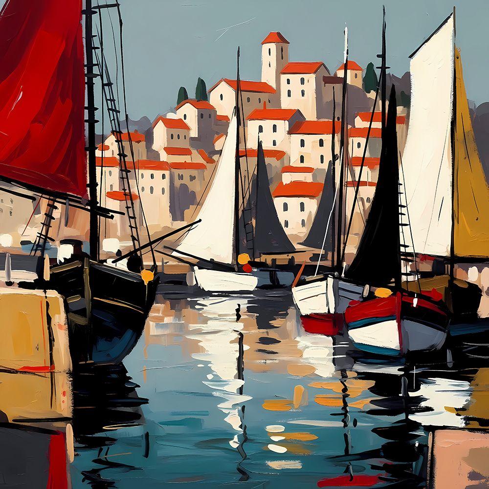 Sunlit Harbor art print by Ronald Bolokofsky for $57.95 CAD
