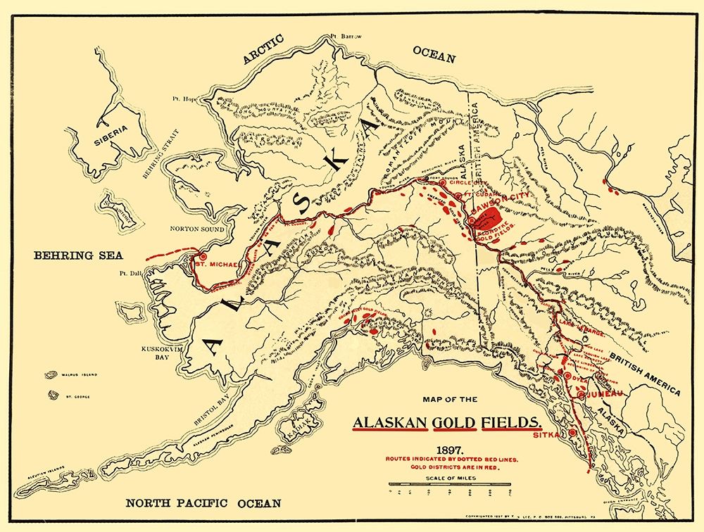 Alaskan Gold Fields - Lee 1897 art print by Lee for $57.95 CAD