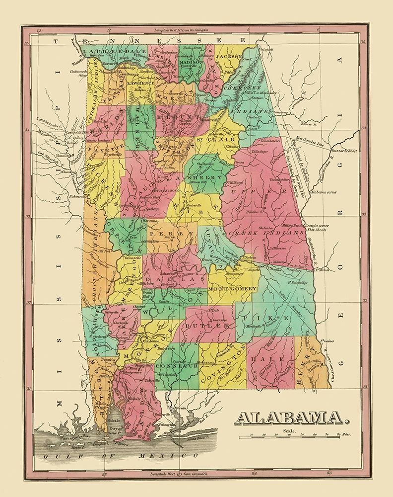 Alabama - Finley 1831 art print by Finley for $57.95 CAD