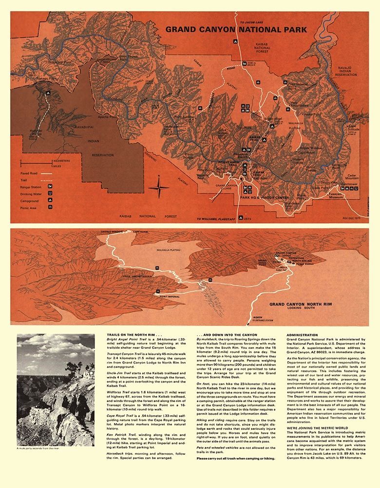 Grand Canyon North Rim Arizonia - USPS 1975 art print by Park Services for $57.95 CAD