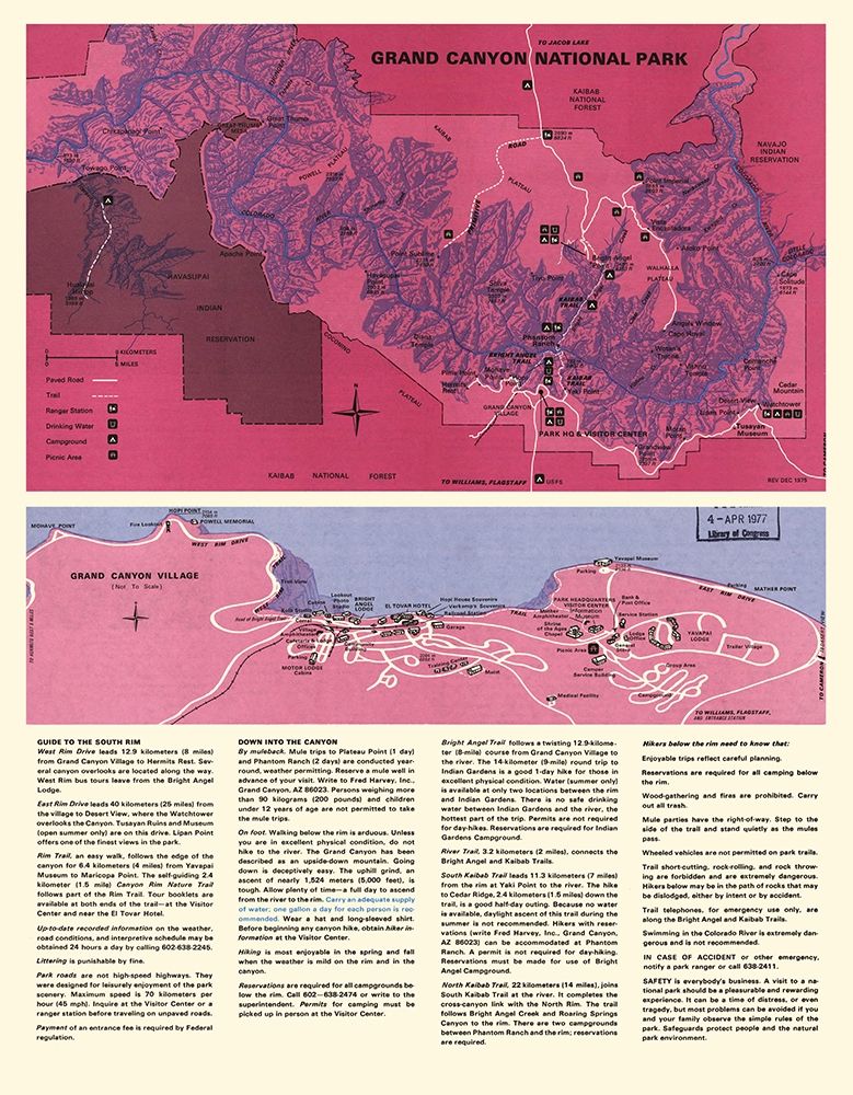 Grand Canyon South Rim Arizona - USPS 1975 art print by Park Services for $57.95 CAD