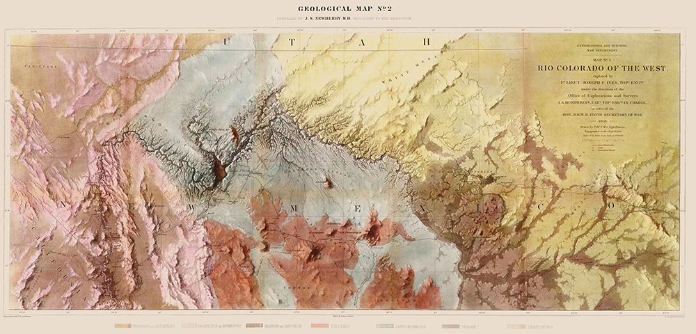 Colorado River Arizona Nevada Geological art print by Floyd for $57.95 CAD