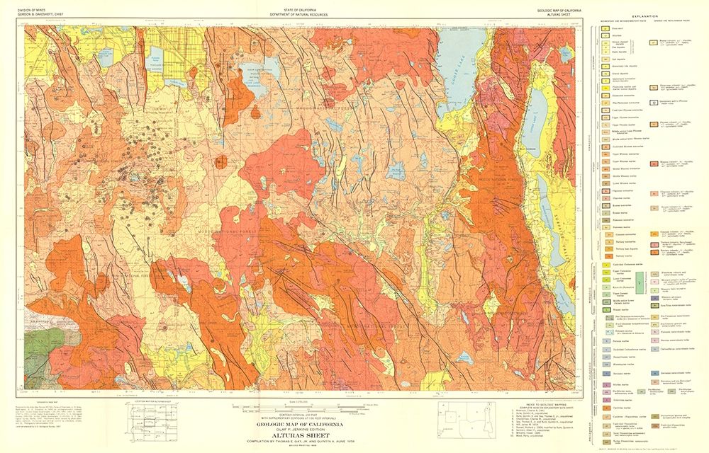 Geologic California Alturas Sheet - Gay 1956 art print by Gay for $57.95 CAD