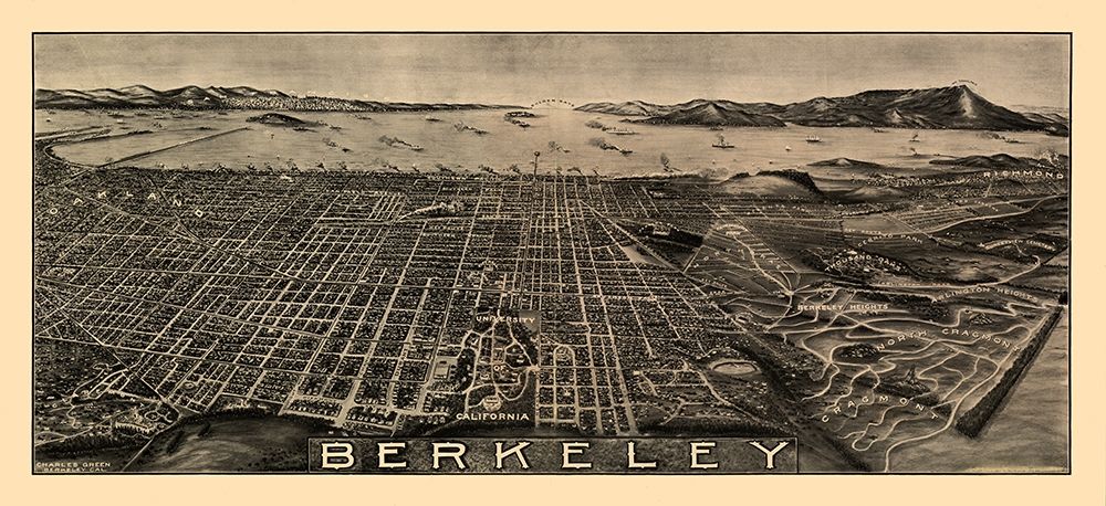 Berkeley California - Green 1909  art print by Green for $57.95 CAD