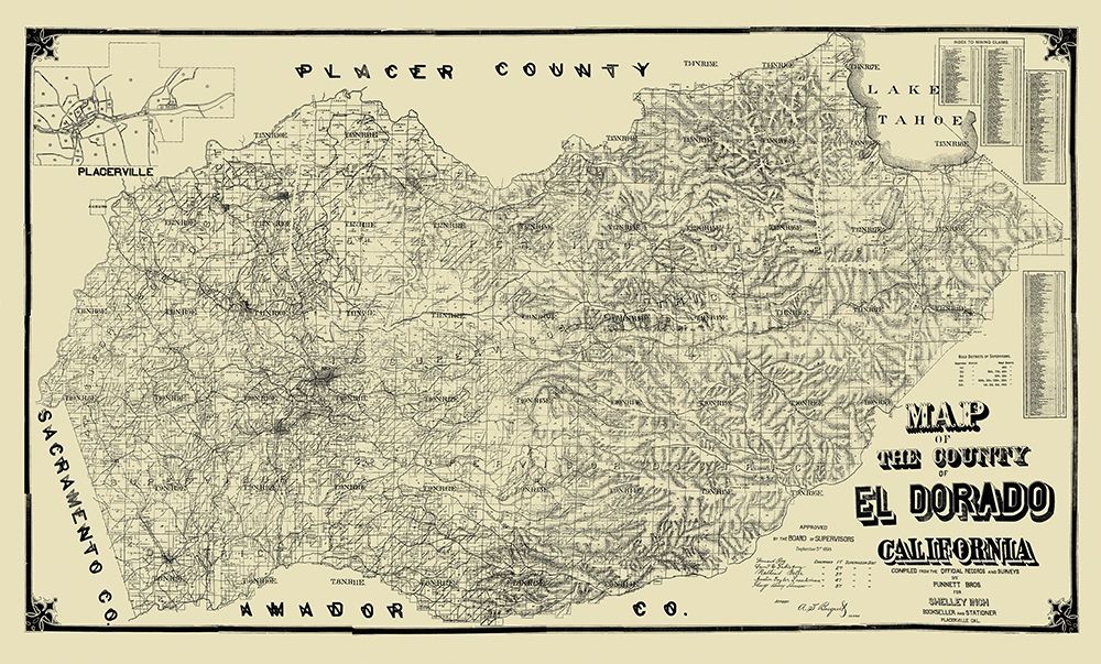 El Dorado California Landowner - Punnett 1895 art print by Punnett for $57.95 CAD