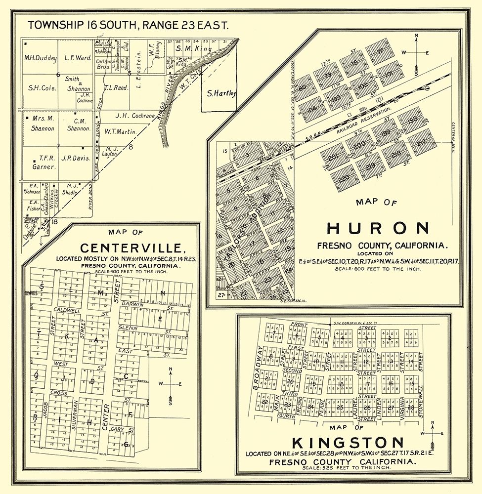 Huron, Kingston, Centerville California Landowner art print by Thomas for $57.95 CAD