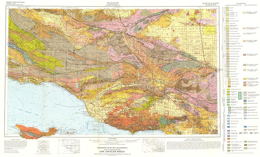 Geologic California Los Angeles Sheet art print by Jennings for $57.95 CAD